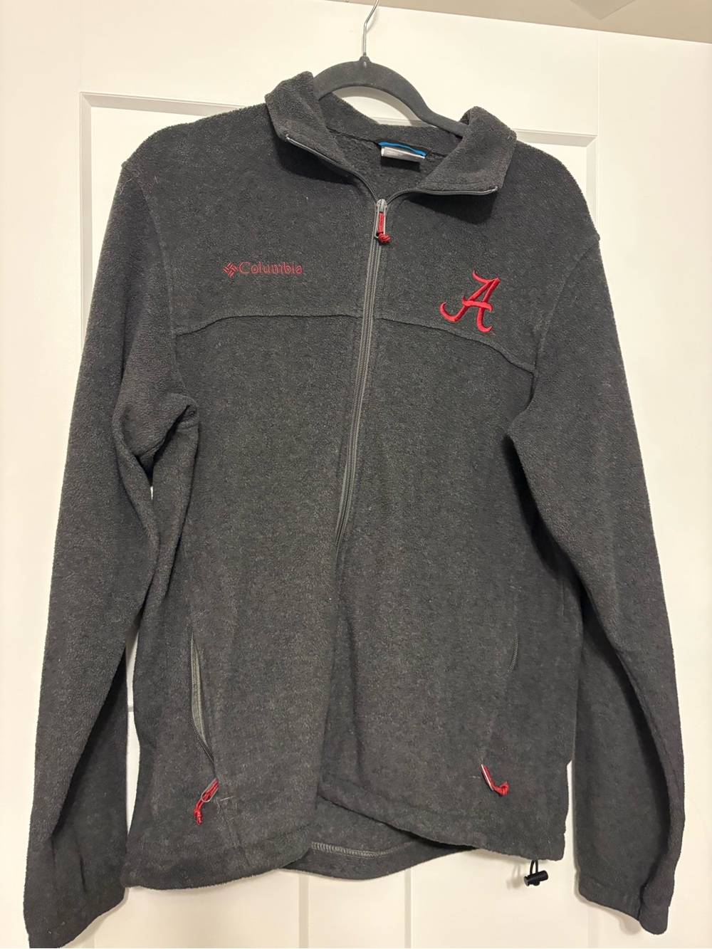 Alabama Columbia Mens Dark Gray Fleece Jacket
